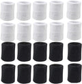 10 Pairs Sports Wristbands, Wrist Sweatbands for Men & Women, Stretchy & Sweat Absorbing Cotton Terry,Perfect for Basketball, Football, Tennis, Soccer, Running & Working Out