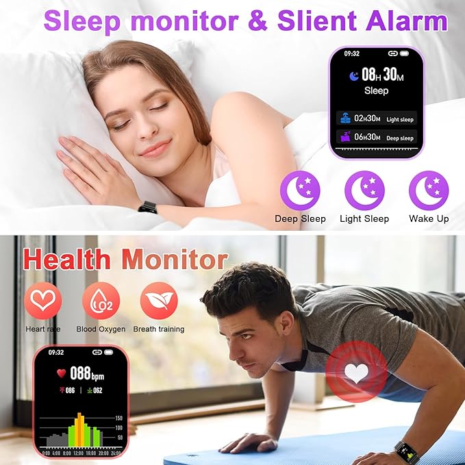Smart Watch for Men Fitness Tracker: Waterproof Smart Watches for Women Digital Mens Watches Make/Answer Call Running Smartwatch Android Phone iPhone Samsung Compatible Heart Rate Monitor