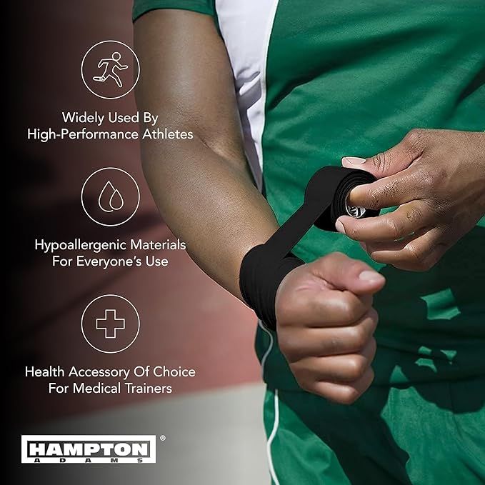 Hampton Adams | Official BJJ Partner | As Seen on Shark Tank | Bulk Athletic Sports Tape (32-Pack, 45ft) | Easy Tear & No Sticky Residue | Strong Support for Athletes Trainers Injury Wraps