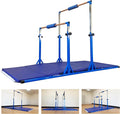 MARFULA Gymnastics Double Horizontal Bars 3Play Parallel Bars Uneven Bars Gymnastics Training Kip Bar with 304 Stainless Steel Regulating Arms & Fiberglass Rail for Indoor Outdoor Home Club Use