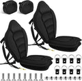 Lewtemi 2 Set Thicken Kayak Seat with Back Support Canoe Paddle Board Seat with Detachable Storage Bag Adjustable Sit on Top Paddleboard Cushion for Kayaking Canoeing Rafting