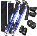 Covacure Trekking Poles Collapsible Hiking Poles - Aluminum Alloy 7075 Trekking Sticks with Quick Lock System, Telescopic, Collapsible, Ultralight for Hiking, Camping