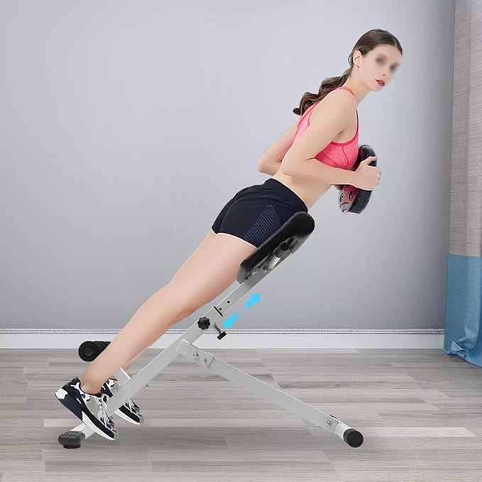 Fitness Roman Chair Training Hyperextension Bench Exercise 5 Levels Adjustable Sport Roman Chair Back MAX 300LBS for Home, Gym, Hotel, School, and Other Occasions