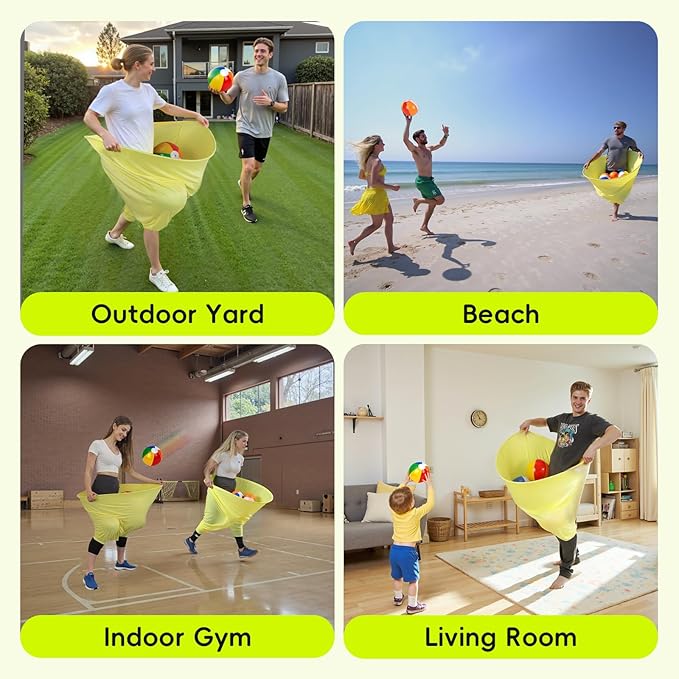 Granny Pants Yard Game,Granny Pants Outdoor Game for Adults with 8 Bouncy Balls and 1 Pump,Super Pants Challenge Games,Outdoor Party Games for Adults and Family Reunion Backyard Party