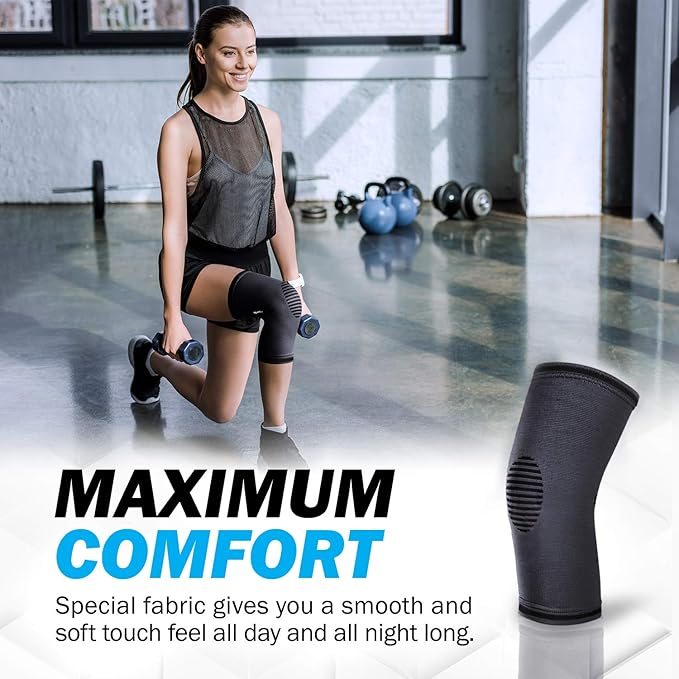POWERLIX Knee Brace Support – Best Compression Sleeve for Men & Women for Pain Relief– Superior Braces for Meniscus Tear & Arthritis, Please Refer to The Sizing Chart