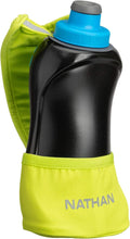 Nathan Running Handheld Water Bottle Adjustable No-Grip Quick Squeeze Lite Hand Strap. 12 oz Insulated Water Bottle. Reflective Hydration