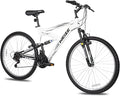 WEIZE Mountain Bike, 26/27.5 inch Outdoor Cycling Bike,18-Speed/High-Carbon Steel/Dual Full Suspension, Adjustable Ergonomic Seat for Men Women Adult, MTB Bicycle with Suspension Fork,Sleek Colors