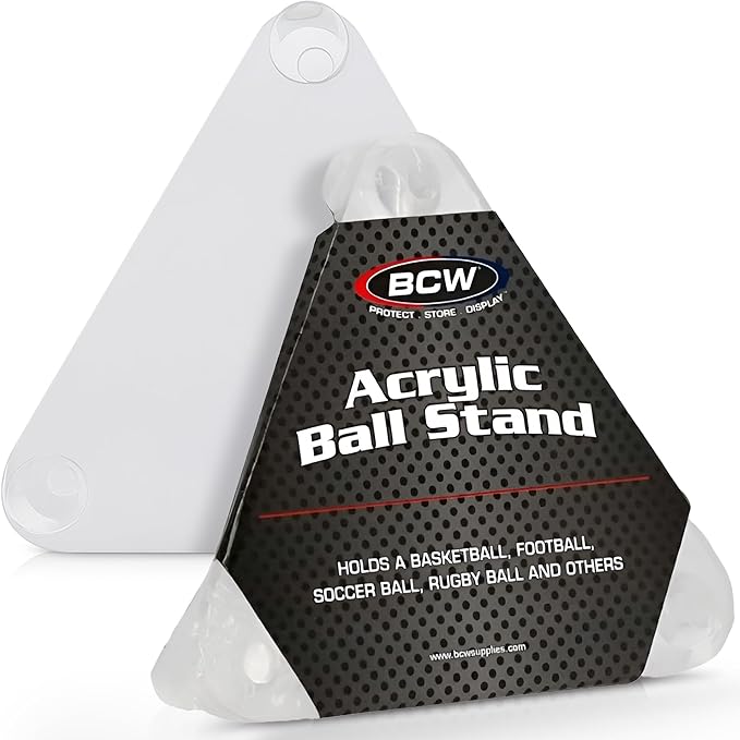BCW Acrylic Ball Stand, 4 Pack | Anti-Slip Design for Basketball, Football, and Soccer Ball Display