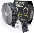 OK TAPE Kinesiology Tape Bulk 103Feet, Pro Adhesive, Water-Resistant k Tape, Elastic Athletic Tape, Latex Free, Uncut, Black