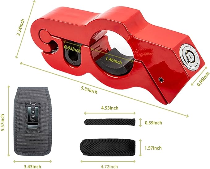 Motorcycle Brake Lock, Heavy Duty Motorcycle Locks Anti Theft, Motorcycle Accessories for Moped Dirt Bike Scooter and ATV