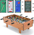 Giantex 4-in-1 Multi Game Table, Combo Foosball Game Table Top w/Billiards, Ping Pong, Push Hockey for Home, Game Room, Family Night & Arcade, Wood Combination Game Table Set for Adults