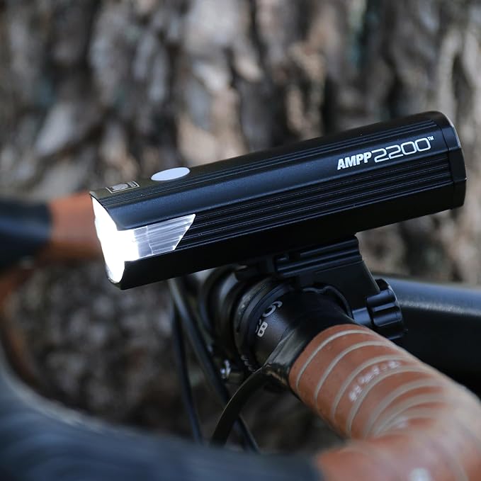 CATEYE AMPP USB Rechargeable Bike Light – High Visibility Super Bright OptiCube™ Headlight for Commuters, Road Cyclists & Mountain Bikers, Day & Night Riding Modes, IPX4 Waterproof, Tough & Durable