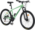 Mountain Bike 26 inch 24 Speed Dual Disc Brake MTB Front Suspension Fork Mountain Bicycle for Adult Men Women Outdoor Cycling