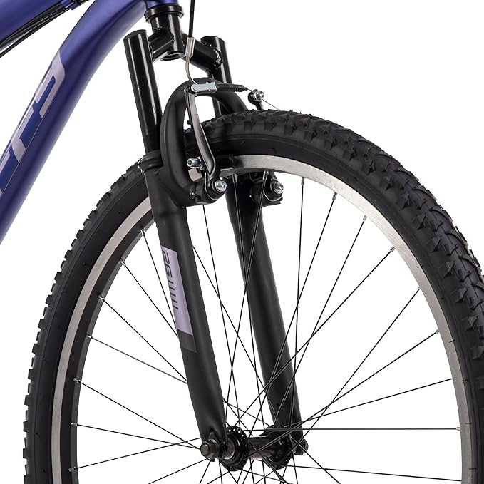 Huffy Stone Mountain Hardtail Mountain Bike for Boys/Girls/Men/Women, 20"/24"/26" Sizes, 6 or 21 Speed Shimano Twist Shifting, Front or Dual Suspension, Comfort Saddle, Sleek Colors