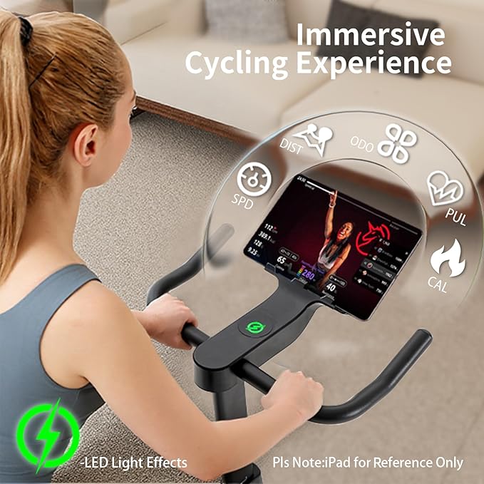YESOUL Exercise Bike with Exclusive Smart App, Adjustable Magnetic Resistance & 300lbs Capacity, Indoor Stationary Cycling Bike with Stable Triangle Frame, Scenic Rides & Live Classes for Home Workouts