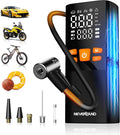 NEVERLAND Tire Inflator Portable Air Compressor - 4X Faster 150 PSI Air Pump for Car Tires, Electric Bike Pump with Pressure Gauge, Auto-Shutoff Cordless Tires Pump for Car Bicycle Motorcycle Ball