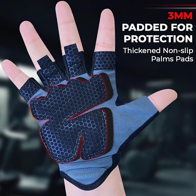 LIONCO Workout Gloves for Men Women,Weight Lifting Gloves with Breathable Gel Padded Excellent Grip for Gym Exercise,Cycling,Weightlifting,Fitness Training,Pull Ups and Climbing and Rowing