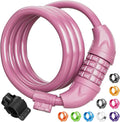 Titanker Bike Lock, Bicycle Lock 4 Feet Cable Lock 1/2 Inch Resettable Bike Lock Combination with Mounting Bracket, Bike Accessories for Bicycle, Electric Scooter, Motorcycle