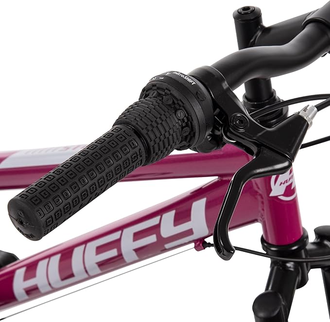 Huffy Stone Mountain Hardtail Mountain Bike for Boys/Girls/Men/Women, 20"/24"/26" Sizes, 6 or 21 Speed Shimano Twist Shifting, Front or Dual Suspension, Comfort Saddle, Sleek Colors