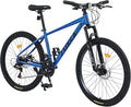 Mountain Bike 26 inch 24 Speed Dual Disc Brake MTB Front Suspension Fork Mountain Bicycle for Adult Men Women Outdoor Cycling