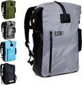 Waterproof Backpack with Laptop Sleeve | Heavy Duty Hiking, Kayak Dry Bag Backpack | Roll-Top Closure (40L Gray)