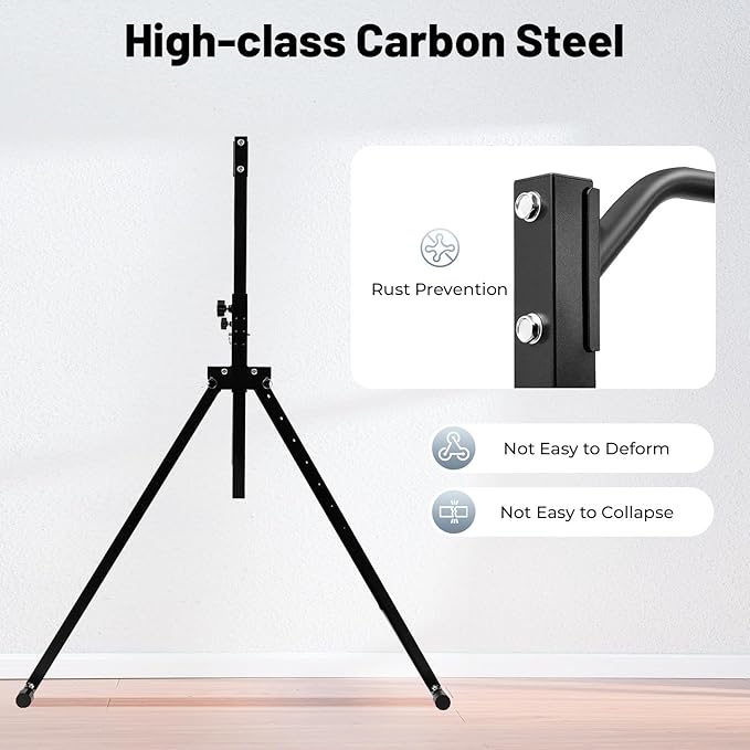 Pull Up Station, Foldable Power Tower Pull Up Bar Station, 5.74-7.55ft Height Adjustable Design, 200kg Load-bearing Capacity, Strength Training Fitness Equipment for Gyms