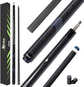 CRICAL Carbon Fiber Pool Cue Stick 58" Billiard Cue Sticks Professional Low Deflection Pool Sticks with 3/8 * 8 Pin Joint and 12.5mm Tip