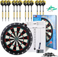 Dartboard 18' Plastic Board with 12 Soft Tip Darts, 20 Extra Tips, Mounting Kit