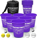 BucketBall | Team Color Edition | Combo Pack (Purple/Purple): Original Yard Pong Game: Best Camping, Beach, Lawn, Outdoor, Family, Adult, Tailgate, Jumbo, Giant Game