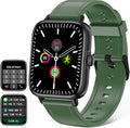Smart Watch for Men Women (Answer/Make Call) - 1.9" Full Touch Screen Smartwatch iOS Android Compatible, Fitness Tracker Watch with Heart Rate Sleep Monitor, BP, SpO2, Step Counter (Classic Green)