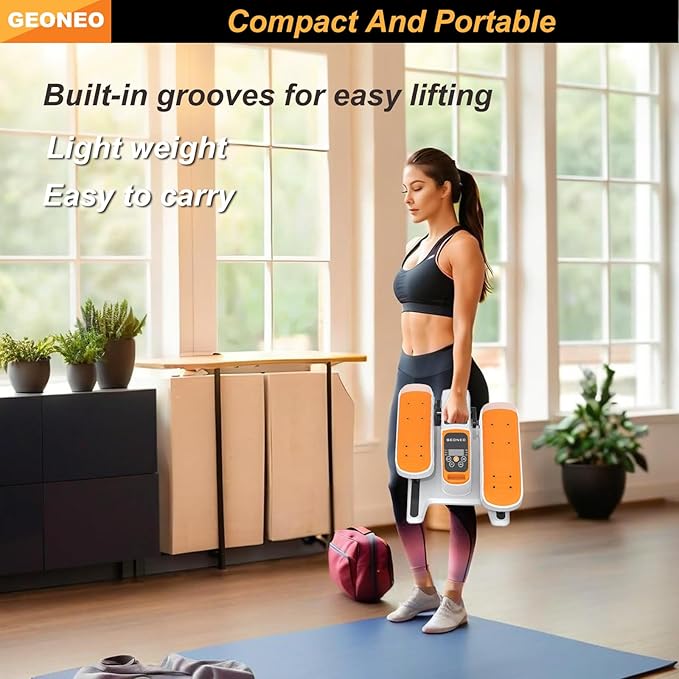 Under Desk Elliptical Machine, Electric Ellipse Leg Exerciser for Senior, Quiet and Compact Electric Seated Pedal for Home with Display Monitor, Remote Control and 12 Adjustable Speeds