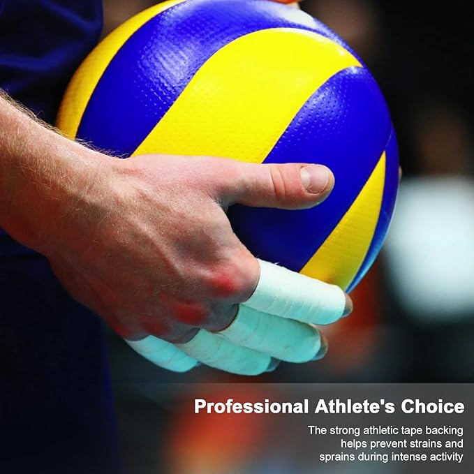 OK TAPE Athletic Sports Tape（4 Packs) - 45ft Per Roll Very Strong Tape for Athlete & Sport Trainers & First Aid Injury Wrap, Perfect for Fingers Ankles Wrist on Bat, Hockey Stick - Yellow