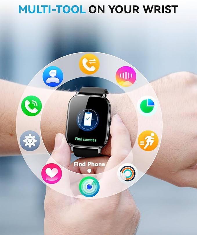 Smart Watch for Women Men- Answer/Make Call, 2025 IP68 Waterproof Fitness Step Tracker Watch with Sleep Monitor/Activity Counter/110+ Sport Mode, Smartwatch for Andriod iPhone iOS Samsung Compatible