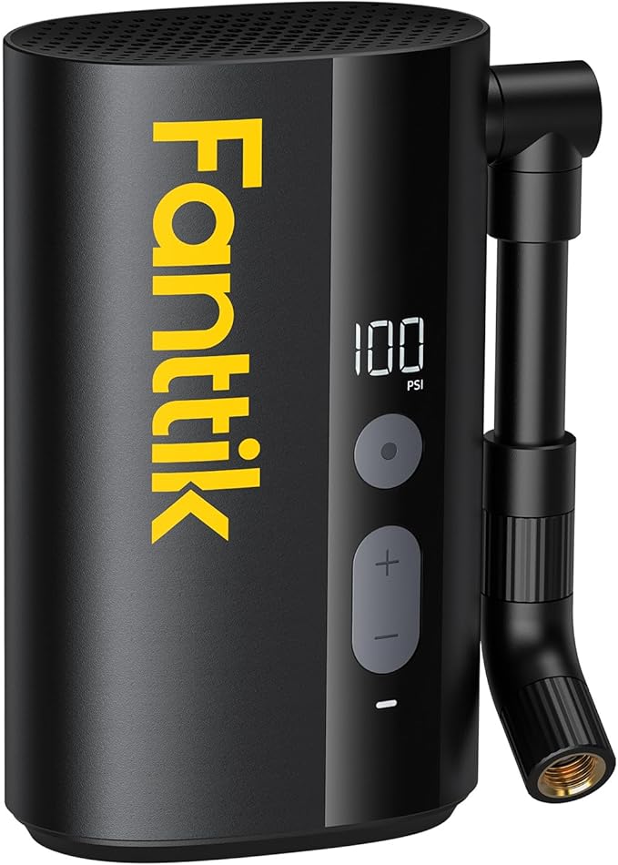 Fanttik X9 Ace Mini Bike Pump, 32s Fast Inflate Bike Pump with Gauge, 150PSI Electric Air Pump with Presta and Schrader Valve, Suitable for Mountain Bike, Road Bike, Electric Bike, MTB