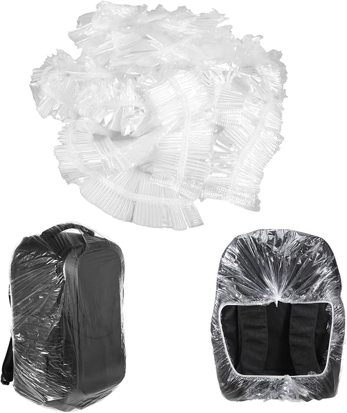 30pcs Backpack Rain Cover Disposable Waterproof Lightweight Backpack Cover Elastic Covers Protector for Outdoor Hiking Compact Raincoat Raincover for Cycling Travel (41-50L)