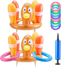 2 Sets Inflatable Ring Toss Game, Holiday Party Games for Kids Adults, Yard Game, Ring Hook Game for Family Party, Indoor Outdoor Games