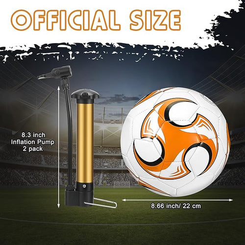 12 Pcs Soccer Balls for Teen Adult Bulk Deflated Soccer Ball with Pump Size 5 Indoor Outdoor Training Practice for School Sports Game Birthday Gifts Party Back to School