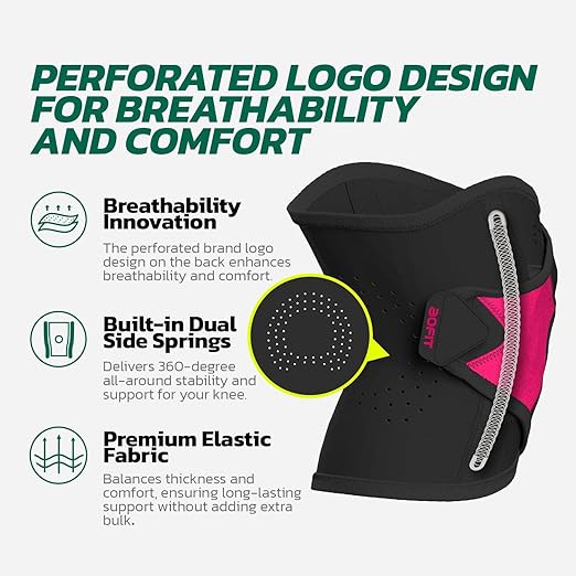 Knee Brace for Men Women Knee Pain Meniscus Tear Arthritis Patella Dislocation Best Osteoarthritis Adjustable Compression with Memory Stabilizers for ACL MCL Breathable for Injury Recovery 2XL