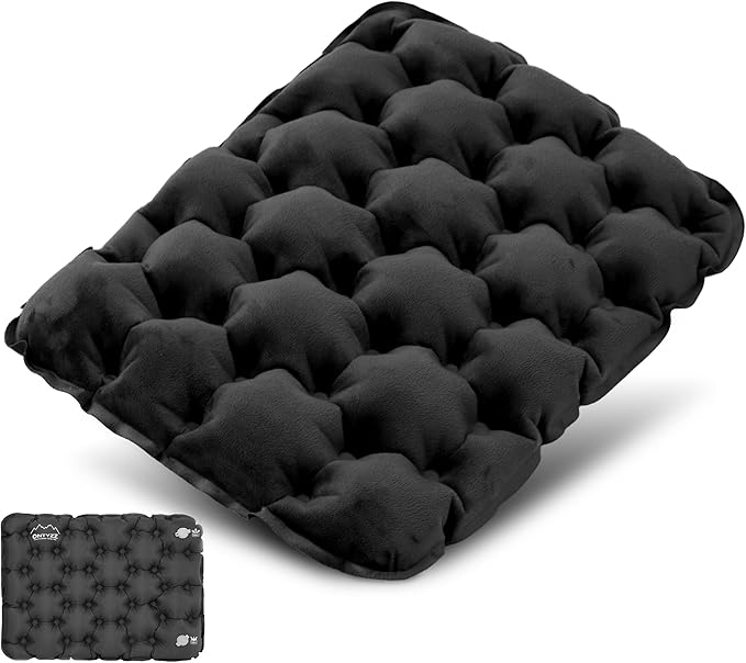 ONTYZZ Inflatable Seat Cushion Lightweight Stadium Seat Pad Travel Air Seat Cushion for Hiking Office Airplane Stadium Car