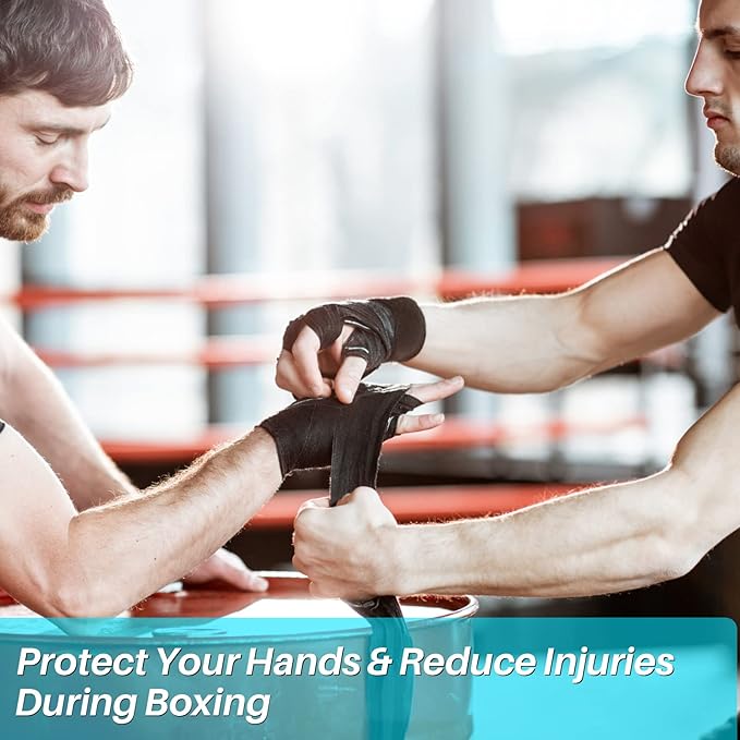 Junkin 12 Pairs 98.4 Inch Boxing Hand Wraps Sports Hand Wraps for MMA Boxing Stretch Mexican Style Hand Wraps for Men Women Martial Arts Boxing MMA Kickboxing Muay Thai