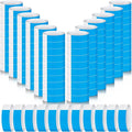 Tudomro 12000 Pcs Paper Wristbands for Events Arm Hand Lightweight Neon Colored Concert Party Wristbands Adhesive Paper Bracelets Waterproof(Blue)