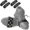 Crampon Traction Cleats Anti-Skid Traction Grips Crampons Spikes 7 Point Cleats for Footwear for Walking, Jogging, Hiking, Mountaineering Ice Snow Grips