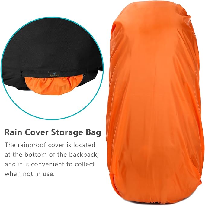 Esup 50L Hiking Backpack Men Camping Backpack with rain cover 45l+5l Lightweight Backpacking Backpack Travel Backpack