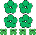 20PCS Foldable Flying Disc Fans with Bags, 9.8'' DIY Handheld Black Egde Fabric Folding Fan for Outdoor Game Activities Birthday Party Favors Gifts, Green