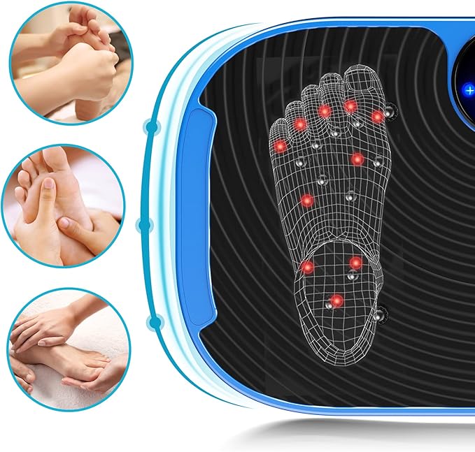 AXV Vibration Plate Exercise Machine Whole Body Workout Vibrate Fitness Platform Lymphatic Drainage Machine for Weight Loss Shaping Toning Wellness Home Gyms Workout