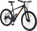 Mountain Bike 26 inch 24 Speed Dual Disc Brake MTB Front Suspension Fork Mountain Bicycle for Adult Men Women Outdoor Cycling