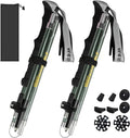 Trekking Poles Collapsible Hiking Poles for Men Women Upgraded Thickened Aircraft-Grade Aluminum Alloy Trekking Sticks with Tip Kits Carrying Bag