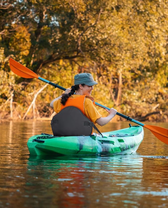 WOOWAVE Kayak Seat Padded Deluxe Paddleboard Seat Adjustable Boat Seat Cushioned Fishing Seat High Back Comfortable Backrest Support for Universal Sit