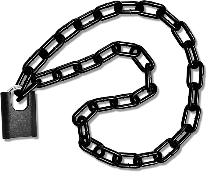 Heavy Duty Combination Lock with Chain,47 inch Long,8mm Thick ，Safety Chain Locks with Code,Padlock with Chain for Motorcycles, Bicycle, Door, Gate, Fence,Warehouses, Garage(Lock and Chain)