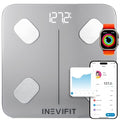 INEVIFIT Smart Body Fat Scale, Highly Accurate Bluetooth Digital Bathroom Body Composition Analyzer, Measures Weight, Body Fat, Water, Muscle, Visceral Fat & Bone Mass for Unlimited Users (Eco-SIL)